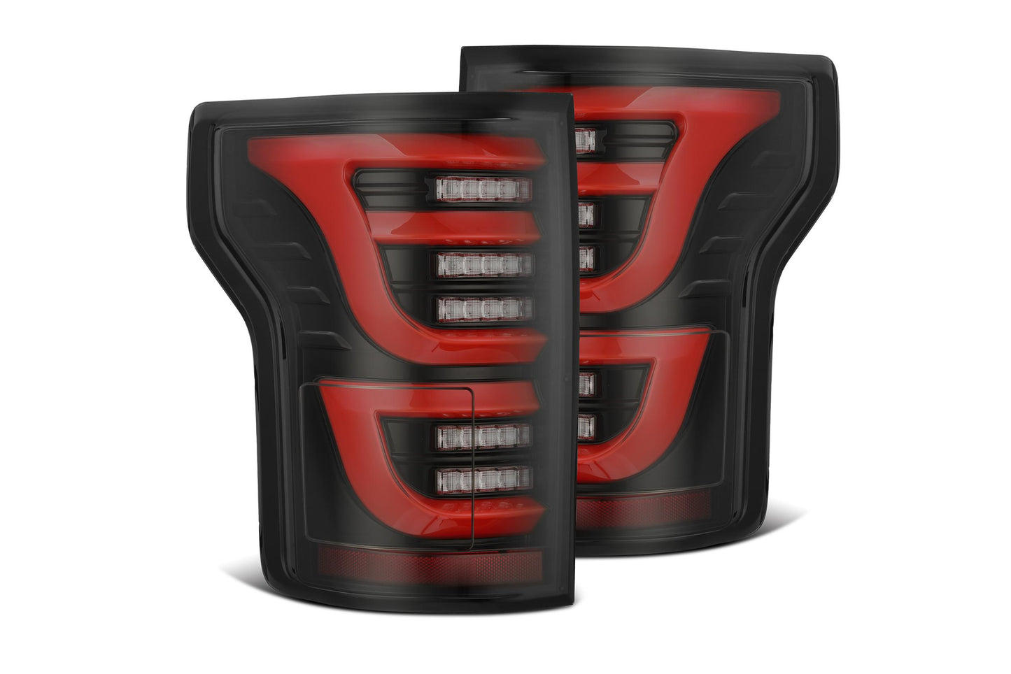 ARex Luxx LED Tail Lights: Ford F-150 (15-20) - Black/Red (Set)