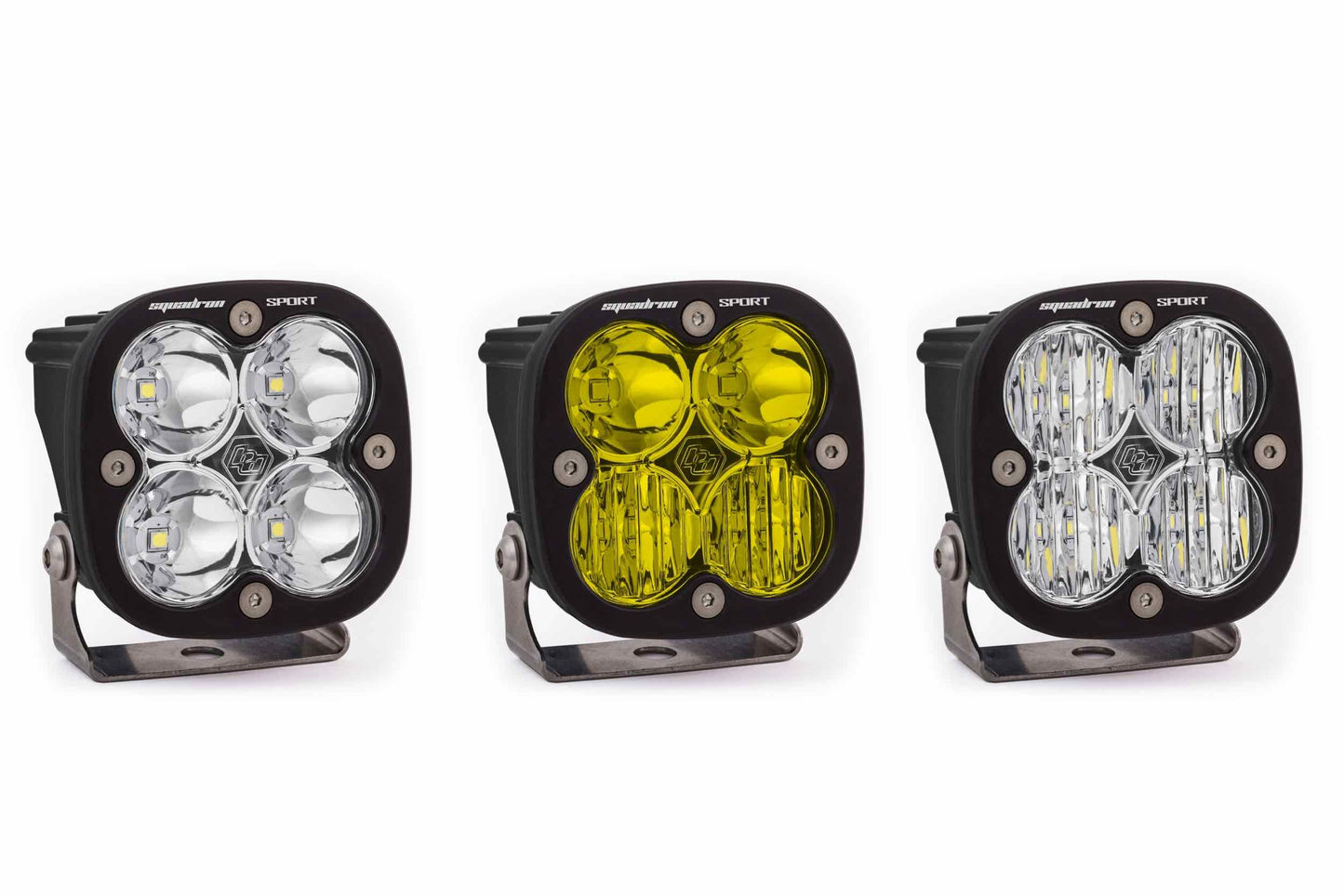 BD Squadron Sport Light Pods: (Each / Clear / Driving Combo Beam / Black Body / Flush Mount)