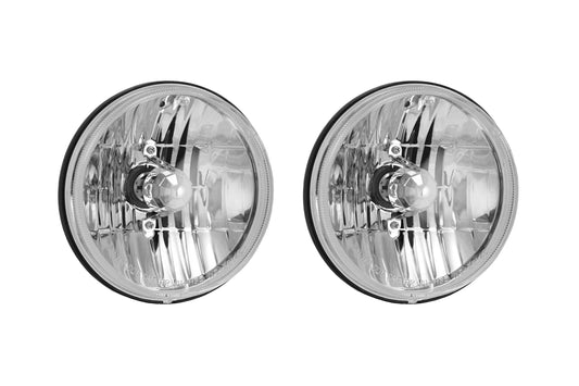 Vision X Halogen Headlights: (Set / 5.75in Round / Chrome)