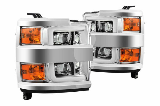 ARex (PRO-Series) Halogen Headlights: Chevy Silverado HD (15-19) - Jet Black (Set)