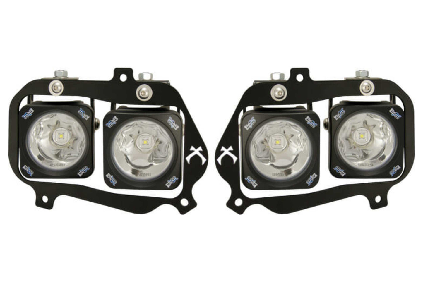 Vision X LED Headlights: Polaris RZR (08-13) (4x XIL-OPRH110 + Halo / Brackets / Wiring)