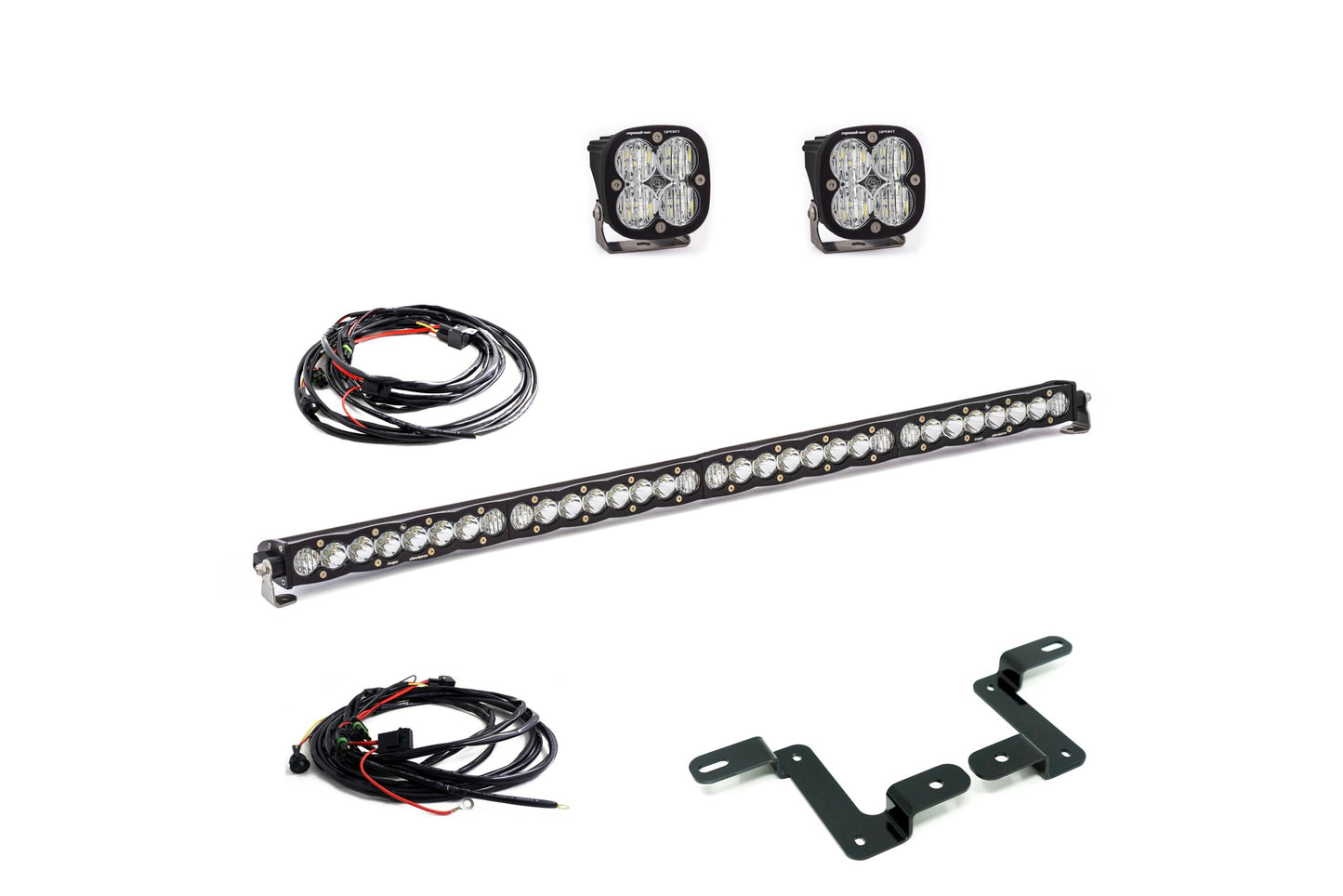 BD Cowl Light Kit: Jeep Wrangler JL (1x 40in S8 Bar + 2x Squadron Sport)