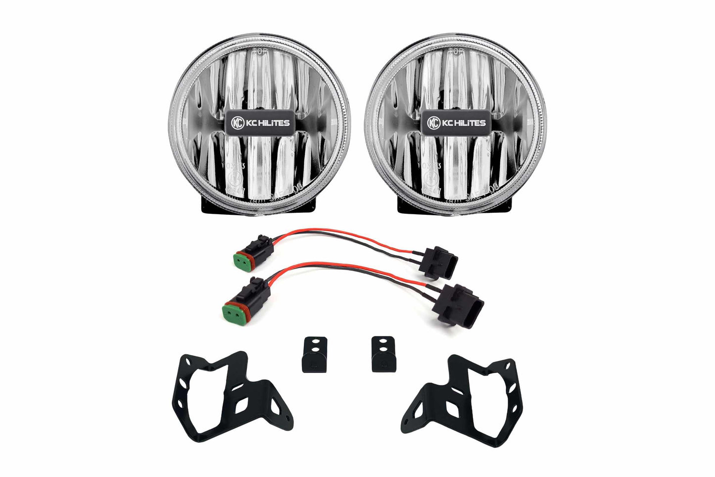 KC Gravity G4 Fogs: Wrangler JL (19+) (Set / White / Steel Bumper)