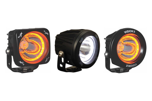 Vision X Optimus LED Pod: Black / Square (20 Degree Medium Beam)
