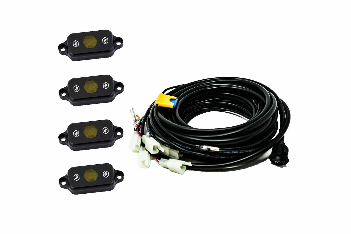BD LED Rock Light System: (4 pcs / Amber)