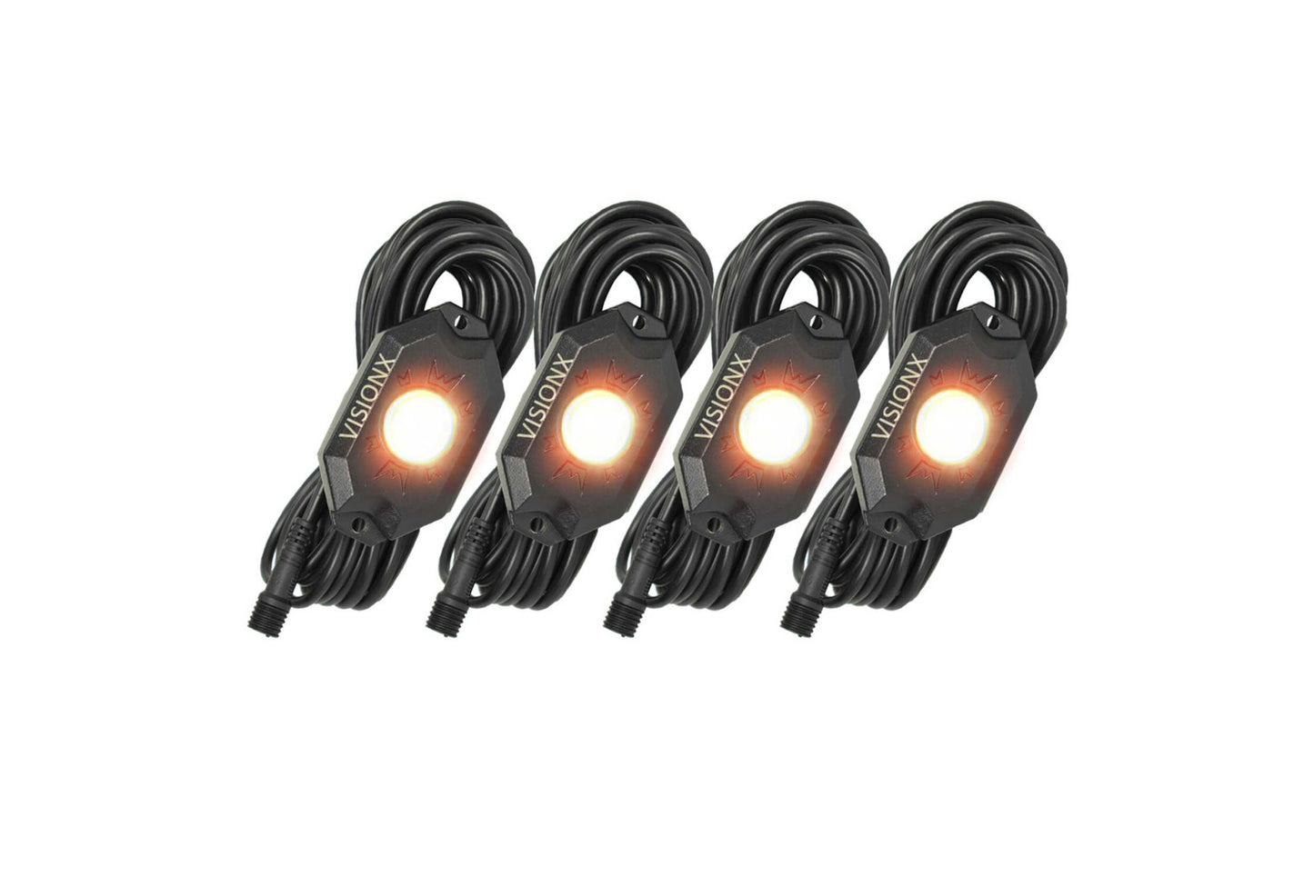 Vision X LED Rock Light System: (9W / 4 Pod Set / Amber)