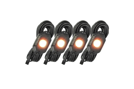 Vision X LED Rock Light System: (9W / 4 Pod Set / White)