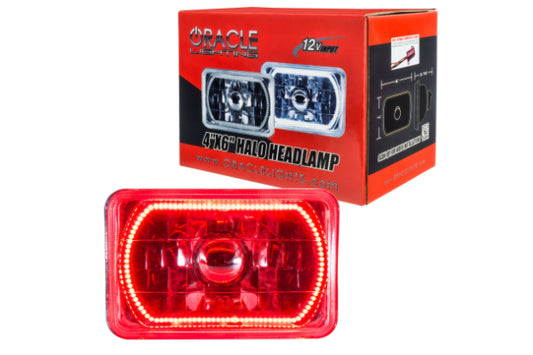 Oracle Halo Sealed Beam: 4x6 / Red