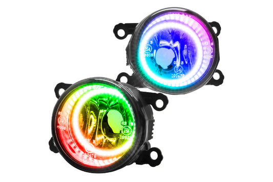 Oracle LED Halo Fogs: 05-17 Nissan Frontier w/ Chrome Bumper (ColorShift RGB / No Controller)