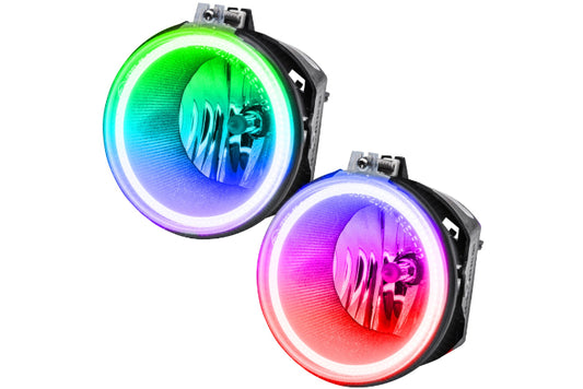 Oracle LED Halo Fogs: 06-10 Jeep Commander (ColorShift RGB / No Controller)