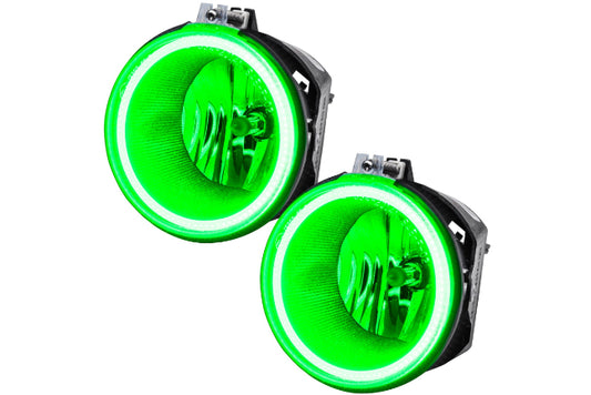 Oracle LED Halo Fogs: 06-10 Jeep Commander (Green SMD Single Color)