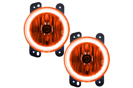 Oracle LED Halo Fogs: 07-09 Jeep Wrangler JK (Amber SMD Single Color)