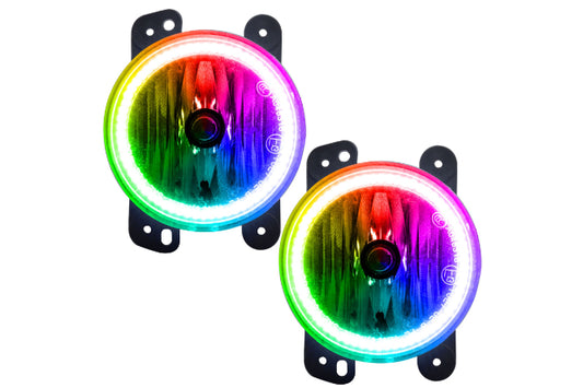 Oracle LED Halo Fogs: 07-09 Jeep Wrangler JK (ColorShift RGB / No Controller)