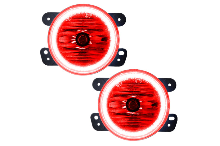 Oracle LED Halo Fogs: 11-14 Dodge Charger (Red SMD Single Color)