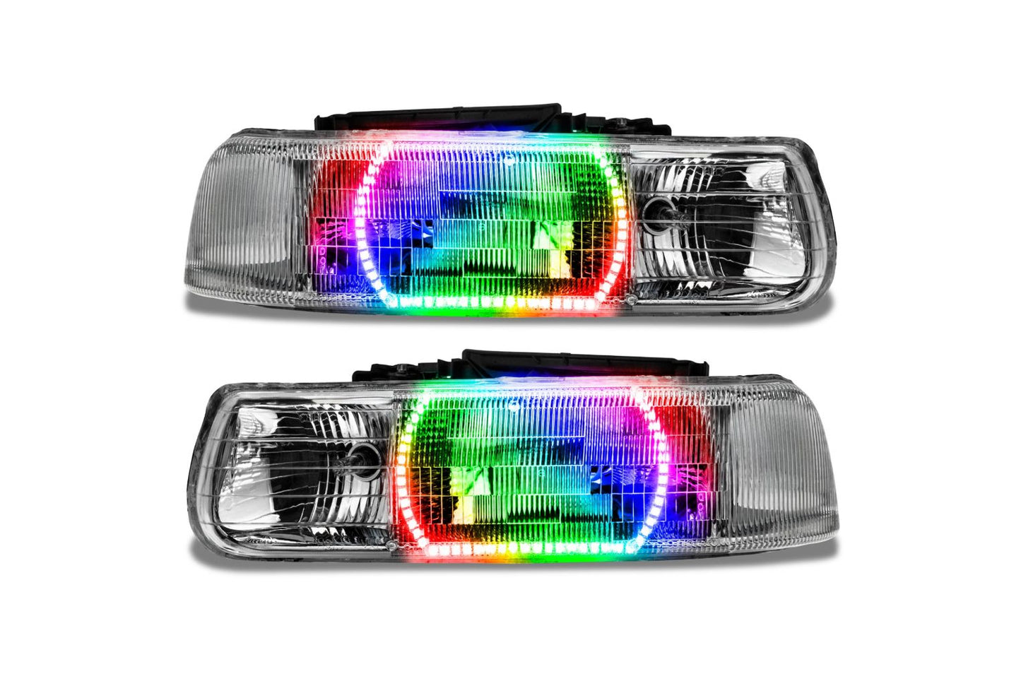 Oracle LED Halo Headlights: 00-06 Chevrolet Tahoe / GMC Yukon (ColorShift RGB / No Controller)
