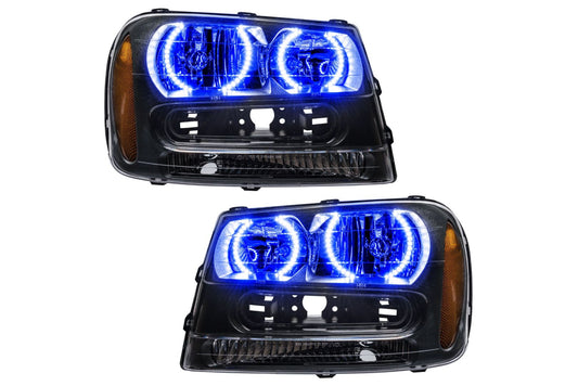 Oracle LED Halo Headlights: 02-09 Chevrolet Trail Blazer (Blue SMD Single Color)