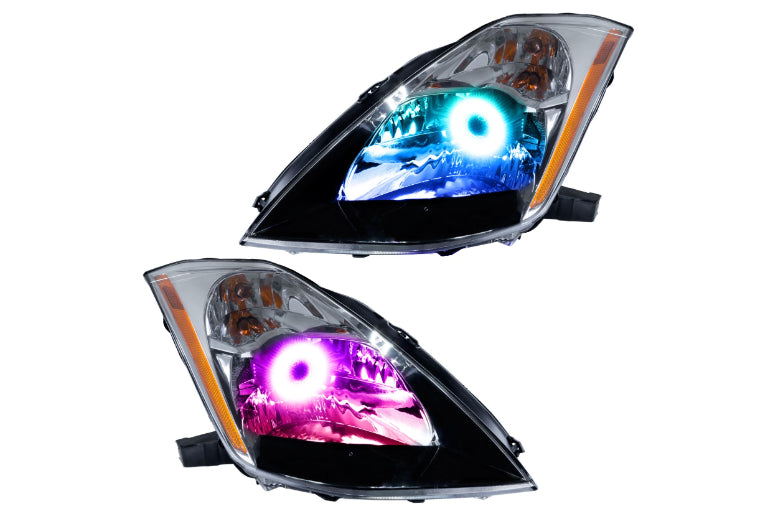 Oracle LED Halo Headlights: 03-05 Nissan 350Z w/ OEM HID (ColorShift RGB / No Controller)