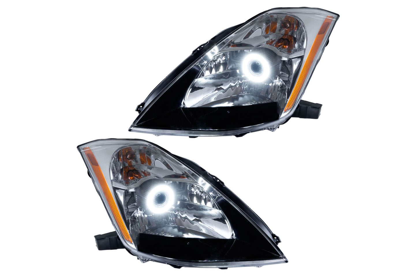 Oracle LED Halo Headlights: 03-05 Nissan 350Z w/ OEM HID (White SMD Single Color)