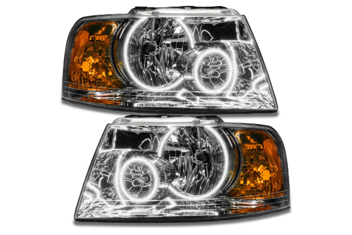 Oracle LED Halo Headlights: 03-06 Ford Expedition (Chrome / White SMD Single Color)