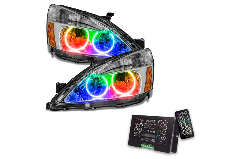 Oracle LED Halo Headlights: 03-07 Honda Accord (ColorShift RGB / 2.0 Controller)