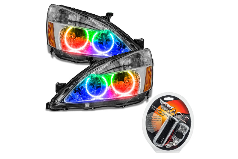 Oracle LED Halo Headlights: 03-07 Honda Accord (ColorShift RGB / RF Controller)