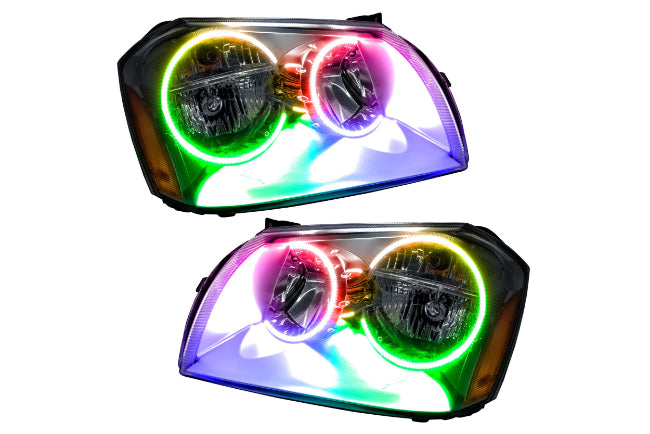 Oracle LED Halo Headlights: 05-07 Dodge Magnum (Chrome / ColorShift RGB / 2.0 Controller)