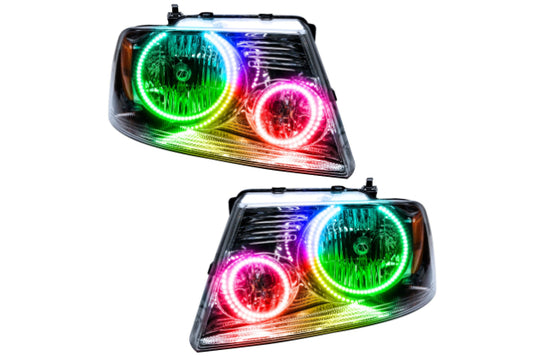 Oracle LED Halo Headlights: 05-08 Ford F-150 (ColorShift RGB / BC1 Controller)