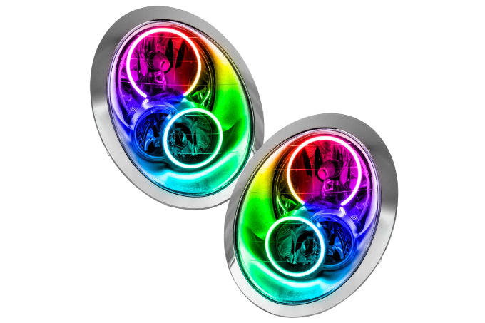 Oracle LED Halo Headlights: 05-08 Mini Cooper (ColorShift RGB / BC1 Controller)