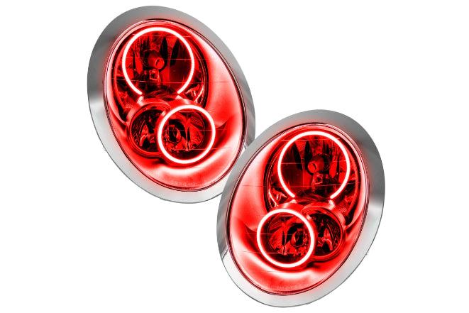 Oracle LED Halo Headlights: 05-08 Mini Cooper (Red SMD Single Color)