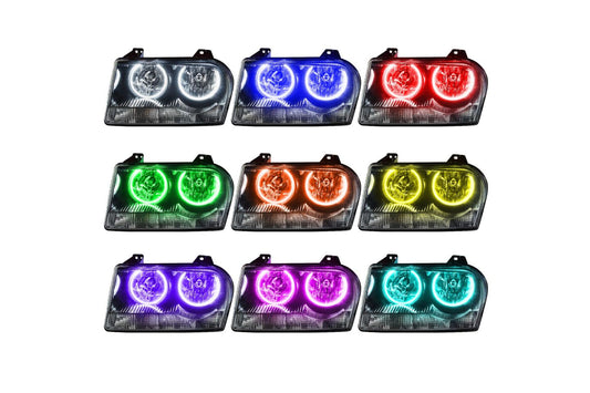 Oracle LED Halo Headlights: 05-10 Chrysler 300 V6 (ColorShift RGB / 2.0 Controller)