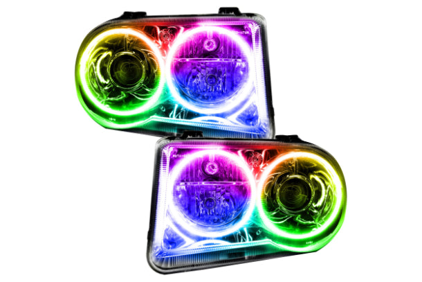 Oracle LED Halo Headlights: 05-10 Chrysler 300C w/ OEM HID (ColorShift RGB / No Controller)