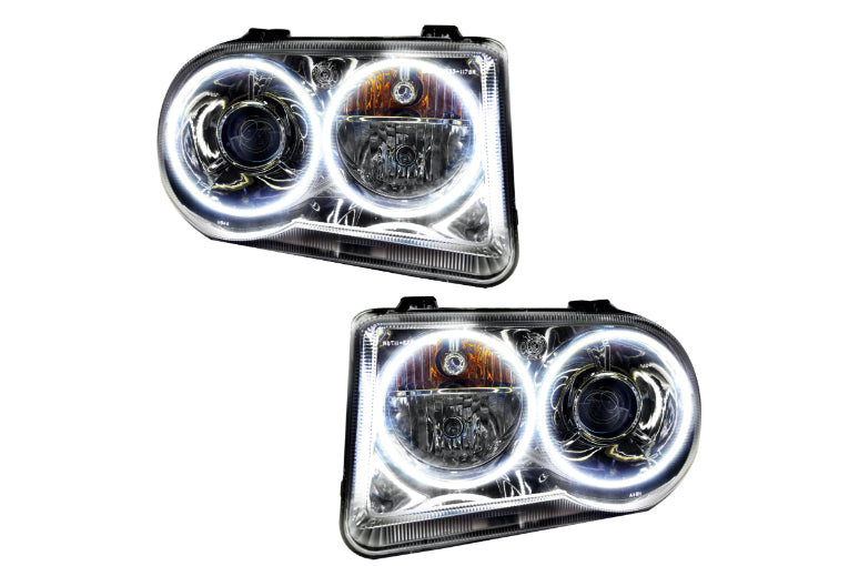 Oracle LED Halo Headlights: 05-10 Chrysler 300C w/ OEM HID (White SMD Single Color)
