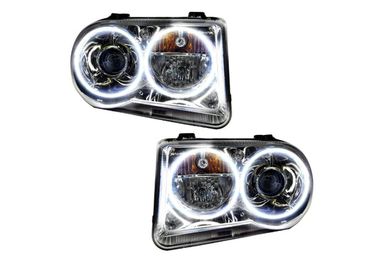 Oracle LED Halo Headlights: 05-10 Chrysler 300C w/o OEM HID (White SMD Single Color)