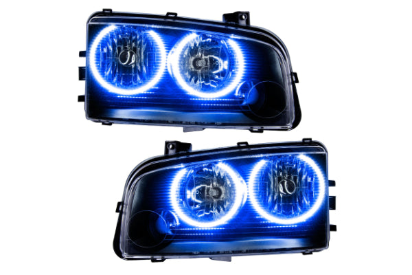 Oracle LED Halo Headlights: 05-10 Dodge Charger w/o OEM HID (Blue SMD Single Color)