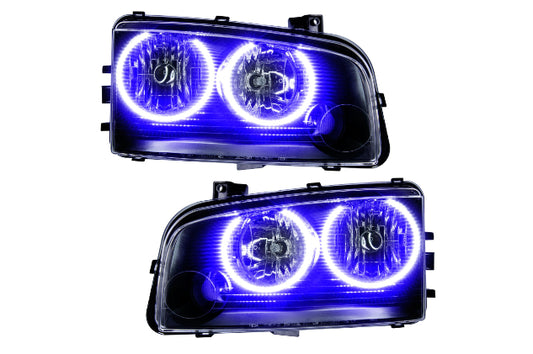 Oracle LED Halo Headlights: 05-10 Dodge Charger w/o OEM HID (UV/Purple SMD Single Color)