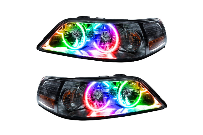 Oracle LED Halo Headlights: 05-11 Lincoln Town Car w/ OEM HID (ColorShift RGB / Simple Controller)