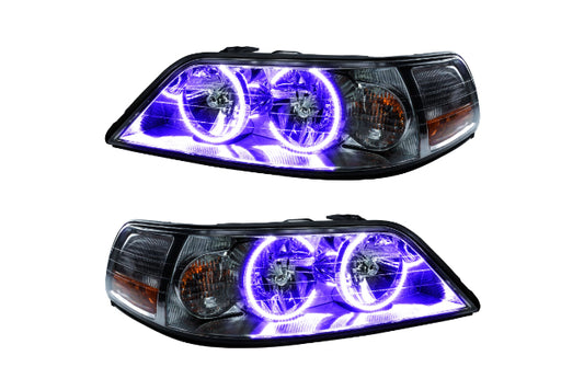 Oracle LED Halo Headlights: 05-11 Lincoln Town Car w/ OEM HID (UV/Purple SMD Single Color)