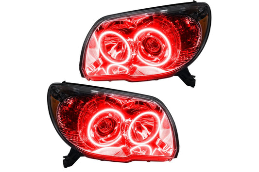 Oracle LED Halo Headlights: 06-09 Toyota 4Runner w/ Sport (Red SMD Single Color)