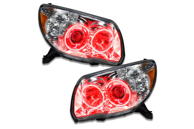 Oracle LED Halo Headlights: 06-09 Toyota 4Runner w/o Sport (Red SMD Single Color)