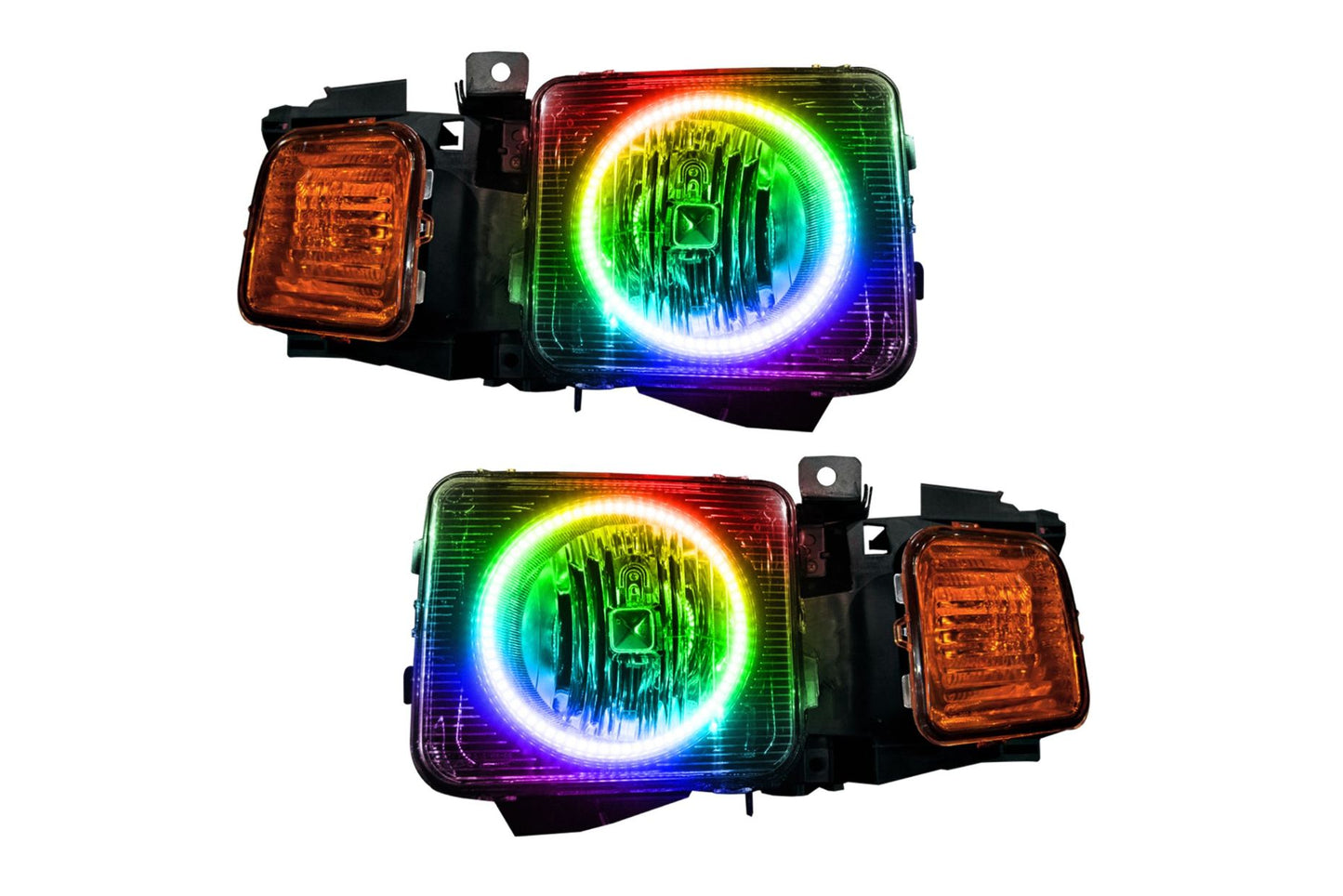 Oracle LED Halo Headlights: 06-10 Hummer H3 (ColorShift RGB / 2.0 Controller)