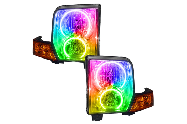 Oracle LED Halo Headlights: 06-10 Jeep Commander (ColorShift RGB / RF Controller)