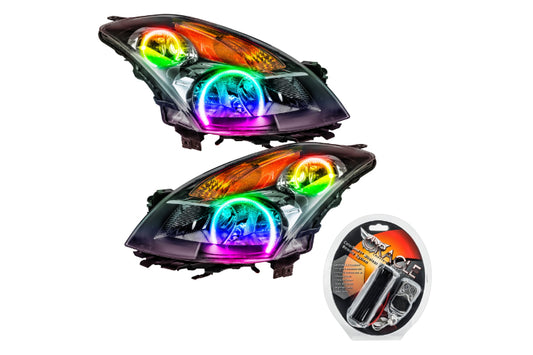 Oracle LED Halo Headlights: 07-09 Nissan Altima Sedan (ColorShift RGB / RF Controller)