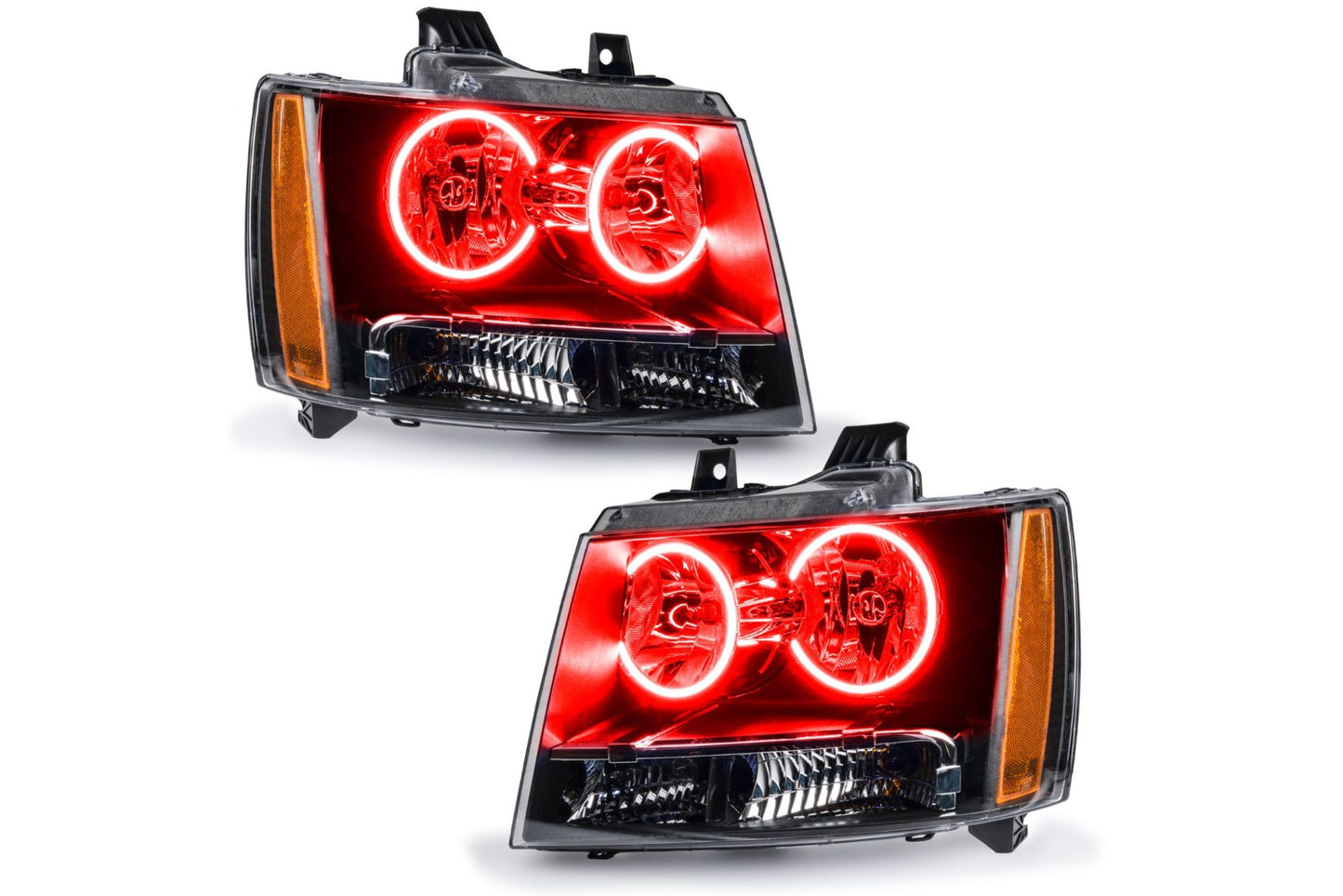 Oracle LED Halo Headlights: 07-13 Chevrolet Avalanche (Red SMD Single Color)