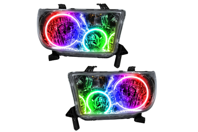 Oracle LED Halo Headlights: 07-13 Toyota Tundra (ColorShift RGB / No Controller)
