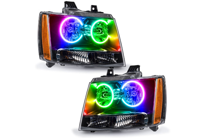 Oracle LED Halo Headlights: 07-14 Chevrolet Tahoe (ColorShift RGB / BC1 Controller)