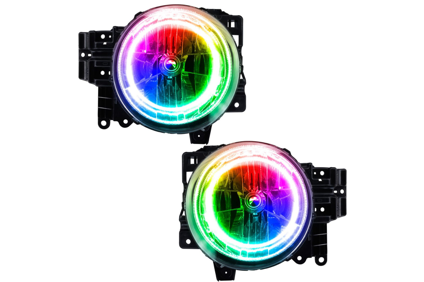 Oracle LED Halo Headlights: 07-14 Toyota FJ Cruiser (ColorShift RGB / No Controller)