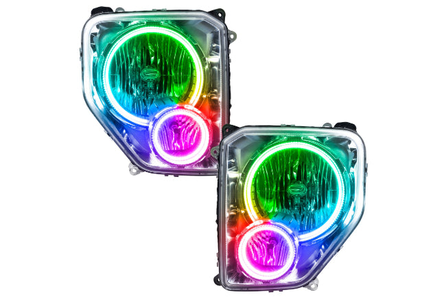 Oracle LED Halo Headlights: 08-12 Jeep Liberty (ColorShift RGB / BC1 Controller)