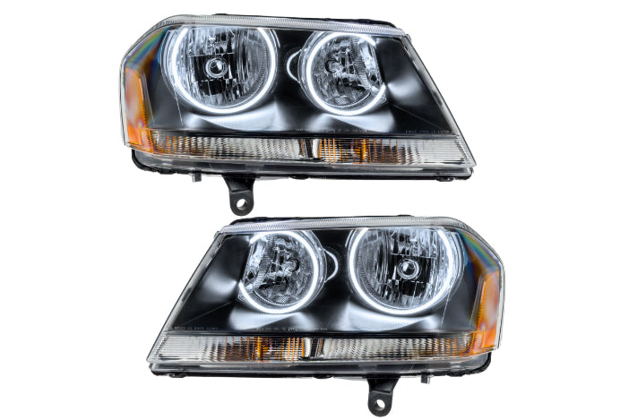 Oracle LED Halo Headlights: 08-14 Dodge Avenger (Black / White SMD Single Color)
