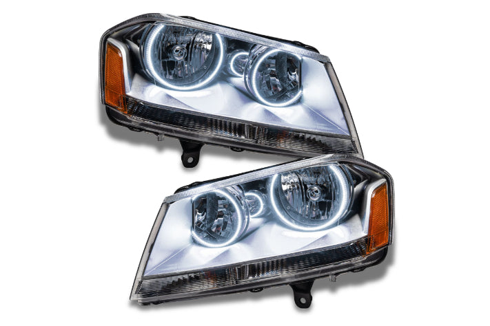 Oracle LED Halo Headlights: 08-14 Dodge Avenger (Chrome / White SMD Single Color)