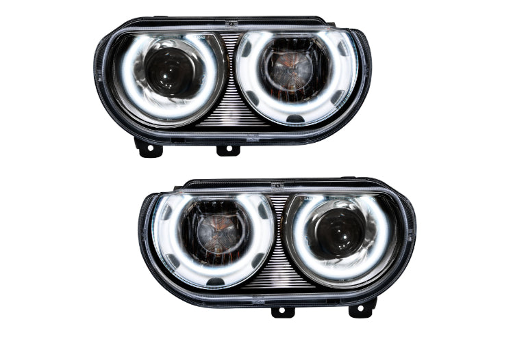 Oracle LED Halo Headlights: 08-14 Dodge Challenger w/ OEM HID (White SMD Single Color)